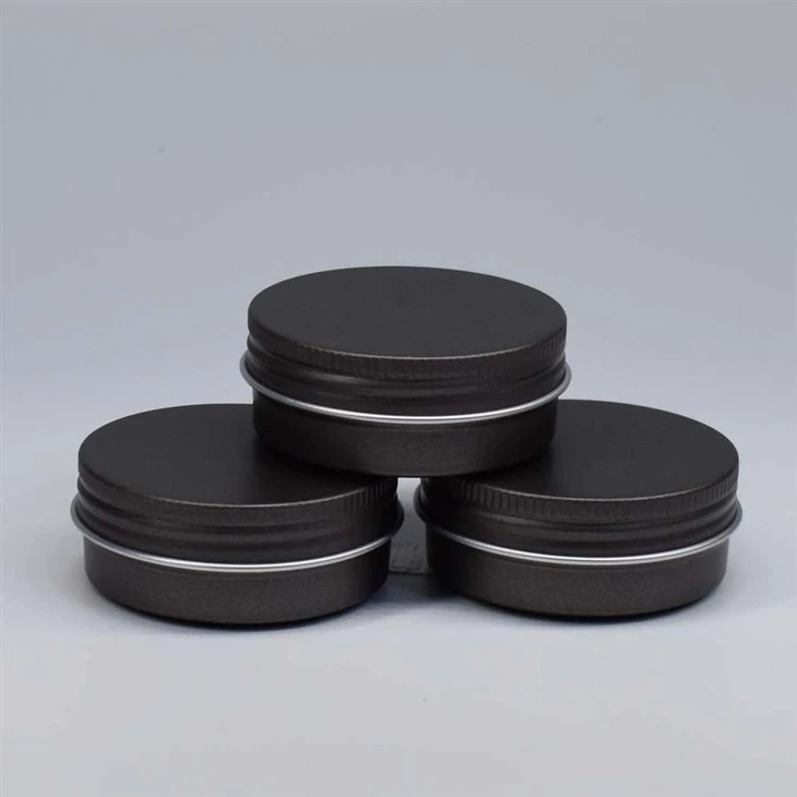 10ml Custom Logo Air Tight Black Metal Box For Watch Jewelry Aluminum Box With Cap